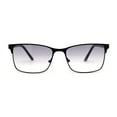 thumbnail image 2 of Mens Metal Half Rim Rectangular Bifocal Light Sunglasses Reader Black +3.0, 2 of 4
