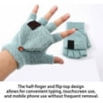 thumbnail image 2 of Heated Gloves for Women Usb Rechargeable Heated Mittens Warm Heating Glove Fingerless Winter Work Gloves（Gray）, 2 of 7