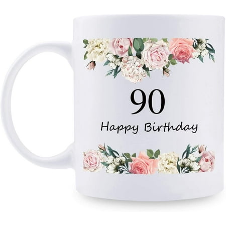 

90th Birthday Gifts for Women - 1932 Birthday Gifts for Women 90 Years Old Birthday Gifts Coffee Mug for Mom Wife Friend Sister Her Colleague Coworker - 11oz
