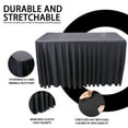 thumbnail image 2 of Uralili 4/6/8ft Universal Stretch Spandex Table Cloth for Rectangle Tables, Wrinkle-Free & Easy Setup Fitted Tablecloths with Elegant Skirt, Perfect for Weddings, Birthday Parties & Home Decor, 2 of 7