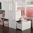 thumbnail image 4 of AFI Westbrook Escalier en Bois avec Rangement, Lit Superposé Simple sur Double, Blanc, 4 of 10