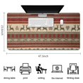 thumbnail image 5 of Long Mouse Pads for Desk,Red and Brown Christmas Pattern Desk Mats on Top Of Desks, Desk Mouse Pad Extra Large with 3mm Non-Slip Base and Stitched Edge for Gaming,Office,Work,Home 47.3x23.6in, 5 of 5