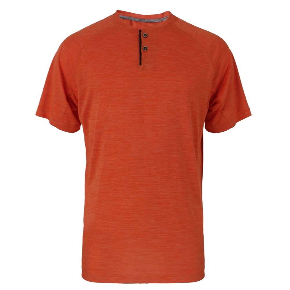 Men's Active MoistureWicking Sport Tech Marble Performance Henley TShirt