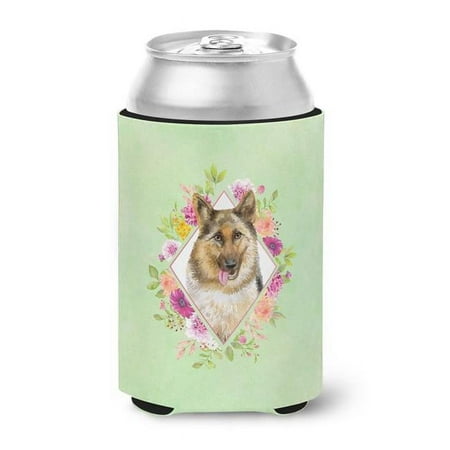 

German Shepherd No.1 Green Flowers Can or Bottle Hugger