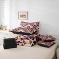 thumbnail image 6 of jejeloiu Southwestern Aztec Geometric 7-Piece Bedding Comforter Set,Rustic Western Boho King Bedding Sets,Beige Red Deepblue Bed Sheets For Teens,Ultra Soft Home Decor Reversible, 6 of 8