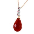 thumbnail image 2 of Galaxy Gold 14K Rose Gold 8.95 Carat Natural Diamonds and Ruby Pendant Necklace - July Birthstone - Passion & Protection - 16" to 24" - Fine Jewelry for Women, 2 of 3