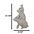 thumbnail image 3 of Western Piggyback Ride Rustic Farmhouse 3 Stacked Pigs Piglets Family Figurine, 3 of 10