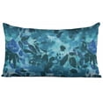 thumbnail image 1 of Vargottam Lumbar Pillow Cover - Decorative Pillow Covers 24x12 Inches, Printed Teal Blue Theme Pillowcase, Decorative Lumbar Cushion Covers, 1 of 4