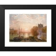 thumbnail image 2 of Henri Zuber 18x14 Black Modern Framed Museum Art Print Titled - Paris, the Seine and the Louvre at Sunset, 2 of 5