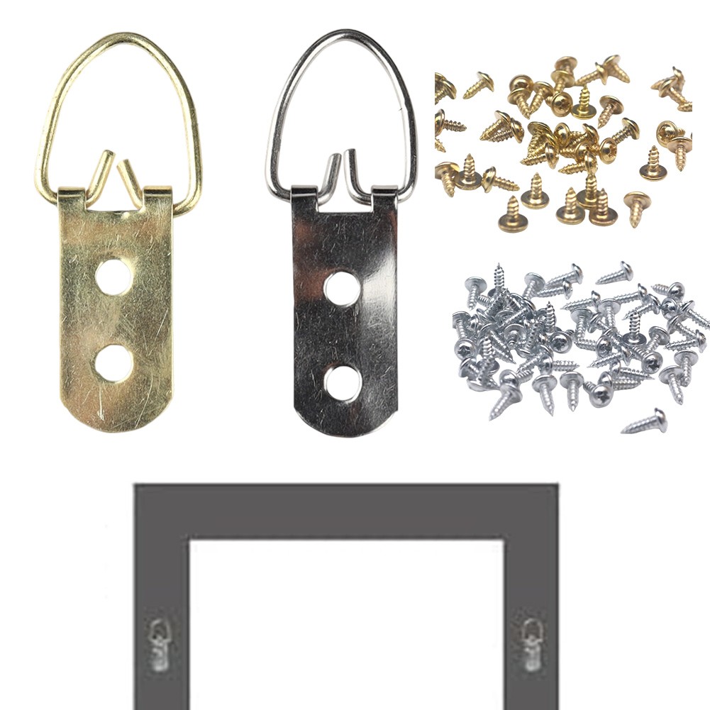 For Durable D-Ring Picture Hangers With Screws - 100 Pack For Easy Wall Decor!