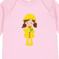 thumbnail image 4 of Inktastic Girl With Brown Hair, Yellow Raincoat, Frog Girls Long Sleeve Baby Bodysuit, 4 of 5