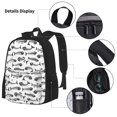 thumbnail image 3 of Pofeuu Fish Bones Print Backpack Travel Backpacks With Lunch Bag Pencil Bag Set 3 pcs Set Cartoon Backpack, 3 of 7