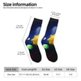 thumbnail image 2 of Fotbe Solar System Pattern Long Socks for Men & Women – Breathable & Stretchy Compression Socks, Ideal for Running, Travel, and Everyday Wear Size 5-11, 2 of 6