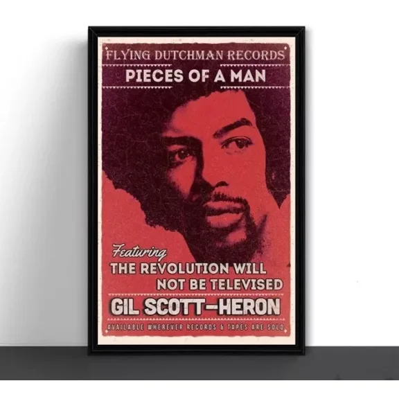 Kna Prints - Gil Scott-Heron Poster Poster The Revolution Will Not Be Televised For Home Decor, Living Room, Bedroom, Office, UNFRAMED-8x12