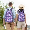 thumbnail image 6 of Lsque Skull mushroom colorful Pattern Canvas Daypack, Durable Backpack, High-quality Versatile Backpack,Vintage Compact Backpack-Small, 6 of 6