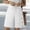 *White, variant on ClodeEU Women's Elastic Waist Knee Length Shorts with Button,Casual Bermuda Pants Khaki,Womens Plus L