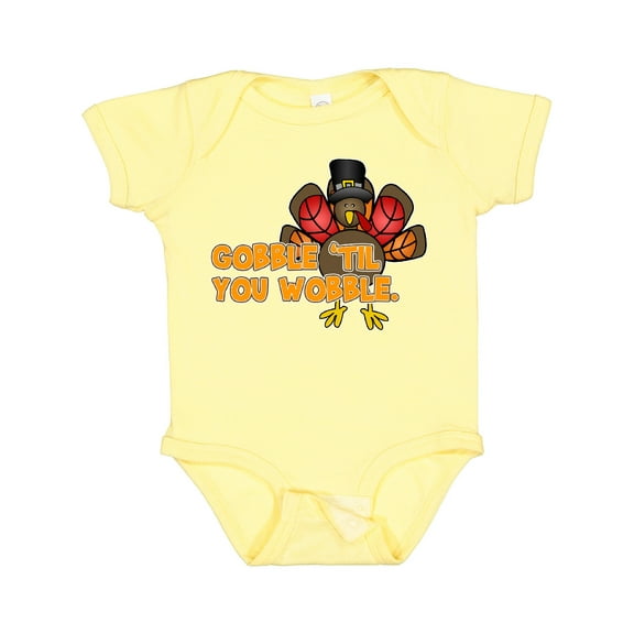Inktastic Gobble Til' You Wobble Boys or Girls Baby Bodysuit