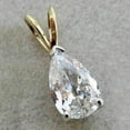 thumbnail image 2 of Silverstar Gems 2Ct Pear Cut Cubic Zirconia Solitaire 14K Yellow Gold Finish Pendant Necklace, 2 of 4
