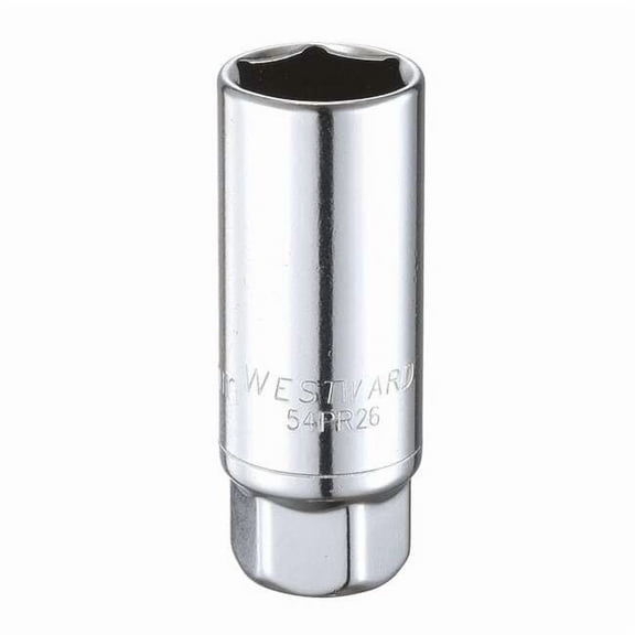 Westward Spark Plug Socket,21 mm, Steel 54PR26