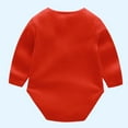 thumbnail image 3 of Baby Ribbed Bodysuit Unisex Onesies Long Sleeve Cotton Romper Jumpsuit Fall Spring Fashion 2025, Red, 3 Months, 3 of 3