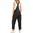 thumbnail image 4 of Womens Stretch Adjustable Denim Bib Overalls Jeans Pants Jumpsuits Medium Wash, Size S-2XL, 4 of 6