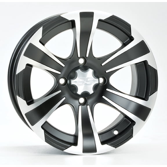 ITP SS312 Aluminum Wheel Machined w/Matte Black 12x7 (1228441536B)