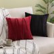 thumbnail image 3 of Fundas de almohada decorativas de terciopelo a rayas, fundas de cojín suaves y sólidas, fundas de almohada cuadradas para cama, sofá, coche, sala de estar, 2 piezas, 18 x 18 pulgadas, 45 x 4, 3 of 5