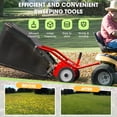 thumbnail image 4 of 48" Tow-Behind Lawn Sweeper, 25.16 Cu.ft Large Hopper Leaf & Grass Collector, Adjustable Height, Easy Dumping Rope, Heavy Duty Yard Cleanup Tool for Lawn Tractor ATV,Universal Hitch,Red, 4 of 6
