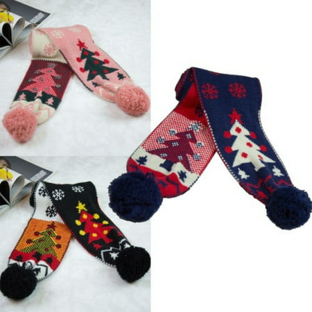 Fashion Baby Infant Winter Warm Scarf Knitting Wool Children Neck Warmer Xmas Gift For