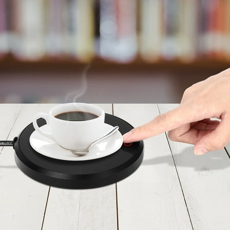 

Tebru Electric Coaster Electric Cup Mat Household Electric Waterproof Touch Heating Cup Mat Warm Pad for Coffee Tea