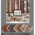 thumbnail image 3 of Inkdotpot Coffee Theme Collection Double-Sided Scrapbook Paper Kit Cardstock 12"x12" Card Making Paper Pack With Sticker Sheet - 16 Pages - Brown & Black, 3 of 4