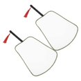 thumbnail image 3 of Chinese Hand Fan for Craft with Wooden Handle 2Pcs Silk Painting Fans, 3 of 5