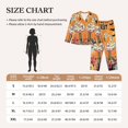 thumbnail image 4 of Pajama Sets for Women 2 Pcs, Halloween Flamingos Button Down Long Sleeve Sleepwear Lounge PJ Sets, 4 of 6