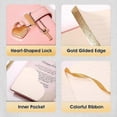 thumbnail image 2 of Diary with lock and key, heart-shaped combination lock, locked diary for girls, reading diaries for personal organizers (B), 2 of 5