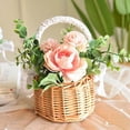 thumbnail image 3 of Grandest Birch 2PCS Flower Basket Woven Hand-Held Wicker Decorative Picnic Storage Basket for Home, 3 of 9