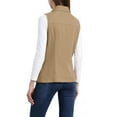 thumbnail image 3 of INSPIRE CHIC Women's Zip Up Jacket Sleeveless Anorak Utility Vest Jacket with Pockets M Dark Khaki, 3 of 6