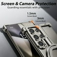 thumbnail image 4 of Metal Magnetic Ring Stand Phone Shell For Samsung Galaxy S24 S24Plus Galaxy S24 Ultra Metal Bumper With Finger Ring Holder Cover, 4 of 7