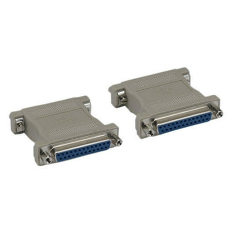 Rs 232 Dce Dte Kentek DB25 Female to Female F/F Molded Null Modem Adapter Gender Changer Coupler RS-232 Crossover Type Data Transfer DTE DCE ()