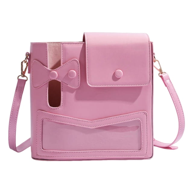 Bolso Hombro Mujeres Portador Botellas Bolsas Cruzadas Carpas Gran Capacidad () Rosa