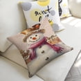 thumbnail image 5 of Snowman gift winterlinen throw pillowcase decoration pillowcase gifting preferred 24x24 inch cushion cover 2 sets sofa pillowcase sofa bedroom living room car, 5 of 8