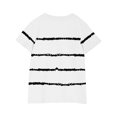 thumbnail image 5 of LNWUY Kids Boys Girls Casual Striped T-Shirts Loose Fit Cute Summer Short Sleeve Crewneck Basic Tees Tops Trendy Holiday Vacation Beach Shirts White 5-6 Years, 5 of 6