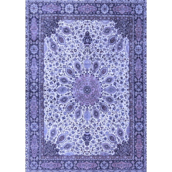 Ahgly Company Indoor Rectangle Persian Blue Traditional Area Rugs, 5' x 7'