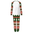 thumbnail image 4 of Yuaguia Family Matching Christmas Pajamas Set, Long Sleeve Raglan Top and Pants Holiday Sleepwear, Green Festive Loungewear, Xmas Gifts Pjs for Party Photo, Women XL, 4 of 5