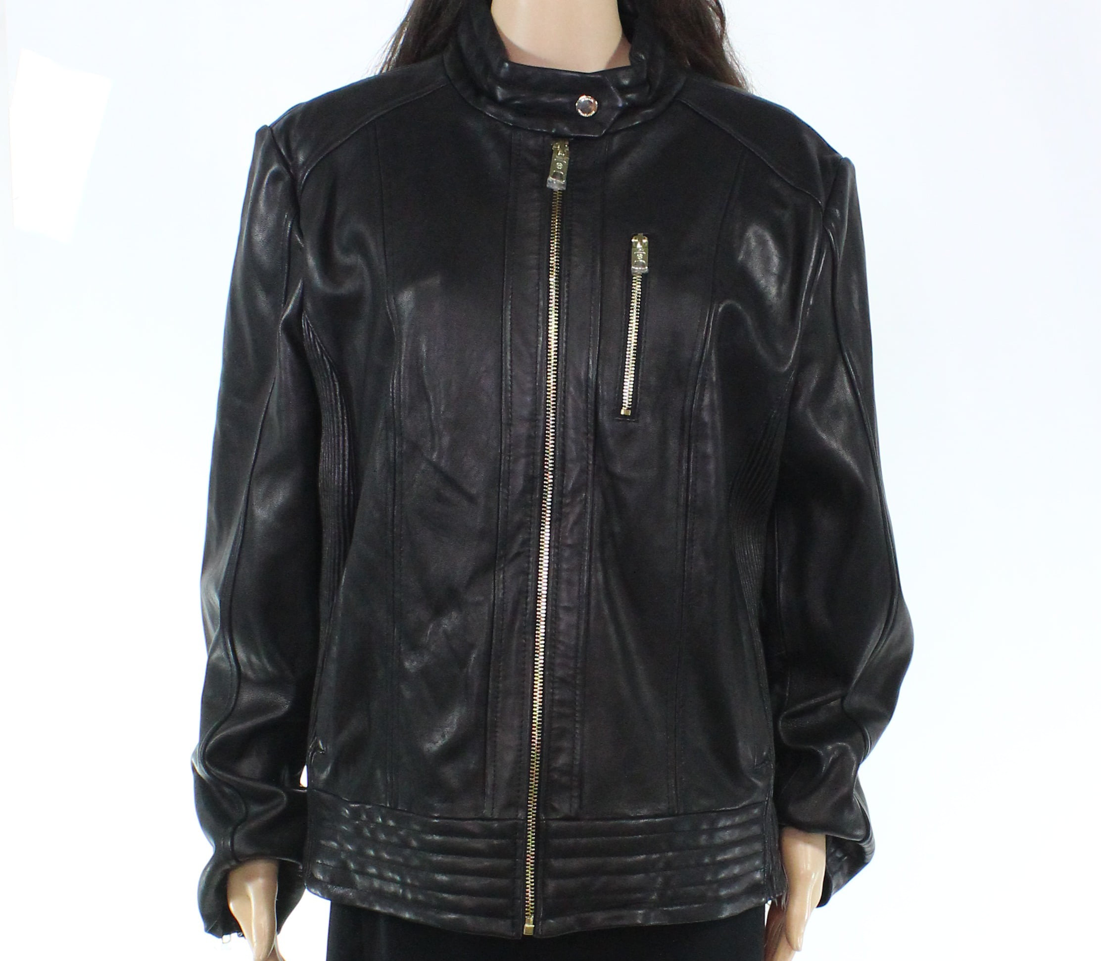 Michael Kors - Womens Jacket Motorcycle Leather XXL - Walmart.com