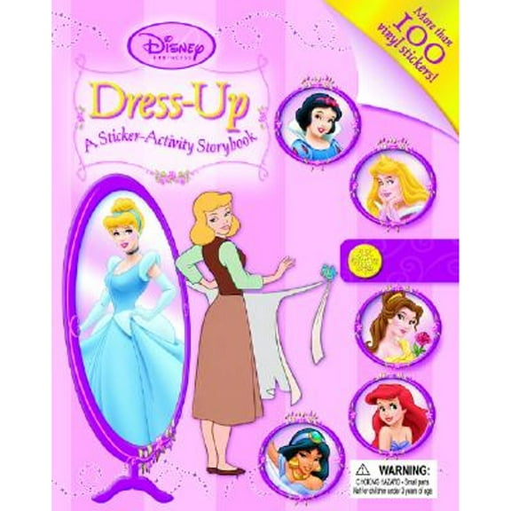 Pre-Owned Disney Princess Dress-Up: A Sticker Activity Book [With More Than 100 Reusable Vinyl Stickers] (Hardcover) 0786834889 9780786834884
