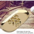 thumbnail image 2 of Stainless Steel Serving Plate, Cake Storage Tray, Oval Cosmetic Organizer Home Storage Trays, 2 of 4
