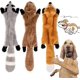 thumbnail image 1 of 3 Pack Dog Squeaky Chew Toy No Stuffing Dog Toy Plush Animal Dog Toy For Small Gift, 1 of 4