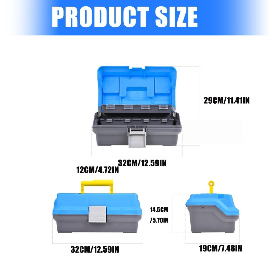 CEORPER 3 Layer Carp Fishing Tackle Box Internal Divider Container Box Fishing Hook Case
