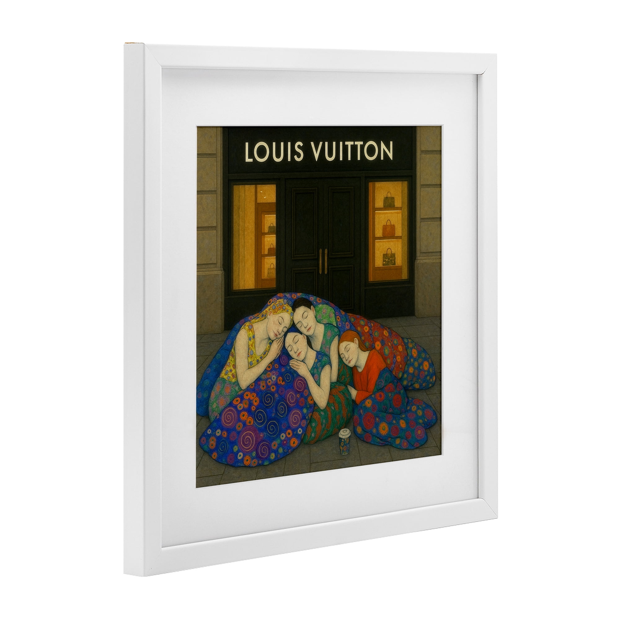 Stupell Industries Iconic Style Fashion Shop White Framed Print Under Glass, design by Grotto Studios