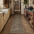 thumbnail image 4 of BERTHMEER 2'x8' Runner Rugs for Hallway Kitchen Bedroom Bathroom Entryway Entrance Oriental Vintage Farmhouse Machine Washable Non-slip Traditional Distressed Runner Rugs, Brown, 4 of 6